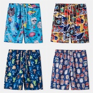 [16 Colors] Summer Loose Casual Funny Comic Printed Shorts Hawaiian Beach Floral Shorts for Men
