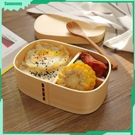 Sunnoony tự nhiên hộp cơm trưa bằng gỗ hình chữ nhật hộp bento