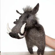 木偶戲用的野豬、疣豬、木偶、天然羊毛木偶