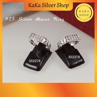 Original 925 Silver Cutting Abacus Ring For Women (352278) | Cincin Perempuan Sempoa Perak 925 | Ready Stock