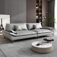 ZY.SG Fabric Sofa Italian Style Nordic Light Luxury Household Washable Tech Cloth Flannelette Fleece 2 3 4 Seater Sofa Chair