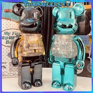 Bearbrick 400% Electroplating Qianqiu Bear brick 28CM Collection Decoration Living Room office Doll Trend Toy Decoration ITI4