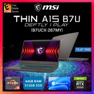 MSI LAPTOP Thin A15 GAMING B7UCX-287MY (RYZEN 5-7535HS/8GB/512GB /15.6'' FHD 144HZ/RTX2050 4GB/W11/B