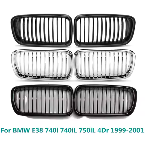 Front Hood Kidney Grille Bumper Single Slat Grill Grille For BMW 7-Series E38 730IL 735I 728I 750I S