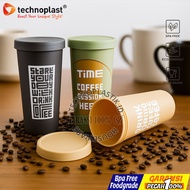 TECHNOPLAST Nextcoffee Tumbler Flat 800ml Drinking Glass with Plate Lid 800ml