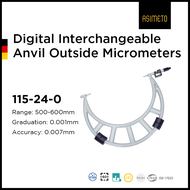 ASIMETO เยอรมนี Ando ไมโครมิเตอร์ดิจิตอลภายนอกกันน้ำ IP65 แบบปรับได้ พร้อมปลายวัดเปลี่ยนได้ ไมโครมิเ