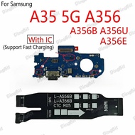 For Samsung Galaxy A35 A356 A356E SM-A356B A356U USB Charging Port Board Dock With Mic Main Mainboar
