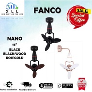FANCO NANO 16" DC MOTOR CEILING / WALL FAN WITH REMOTE CONTROL PM ME FOR INSTALL QUOTATION
