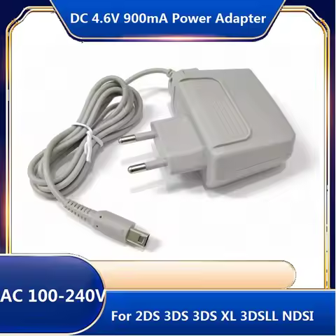 Home Wall Travel Replacement Charger 100V-240V To 4.6V 0.9A AC Power Supply Adapter for Nintendo New