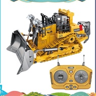 1:24 2.4GHz 9 Channels Remote Control Tractor Toy Bulldozer RC Aluminum Alloy Engineering Tractor To