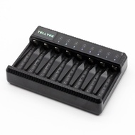 N8 Battery Charger, 8‑Slot Independent LED Charger for 1.2V Ni‑MH Ni‑Cd AA AAA Rechargeable Batterie