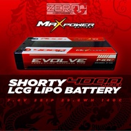 Maxpower Lipo Battery 2S1P 4000mAh 140C Shorty - Evolve Edition For 1/10 Rc Car Drift Touring Rwd Fw