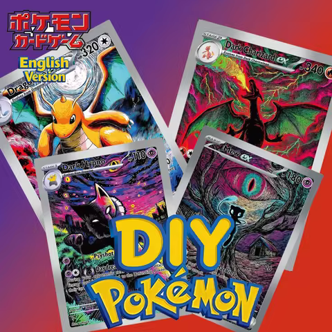 Diy Pokemon Series Dark Demon Series Dragonite Ex Dark Charizard Ex Mew Ex Dark Hypno Collection Sel