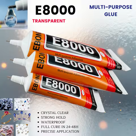 15/50/110mL E8000 Multi-Purpose Liquid Glue Super Strong Adhesive for Jewelry Crafts Rhinestones DIY