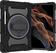 Case for Samsung Galaxy Tab S9 Ultra 14.6 Inch 2023 (SM-X910/X916B/X918U) Case with Pencil Holder, H