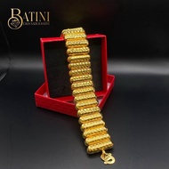 Gelang Tangan Pulut Dakap | Lebar 2.5cm | Emas Sadur Batini