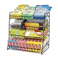 Display Rack Rack Office Kitchen Counter Display Rack Carbon Steel Perforation-Free Storage Snack Ra