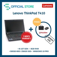 [Refurbished] Lenovo ThinkPad T410 | 14.1 INCH | Intel i5-560M | 8GB Ram | 256GB SSD / 500GB HDD | 90 Day Warranty