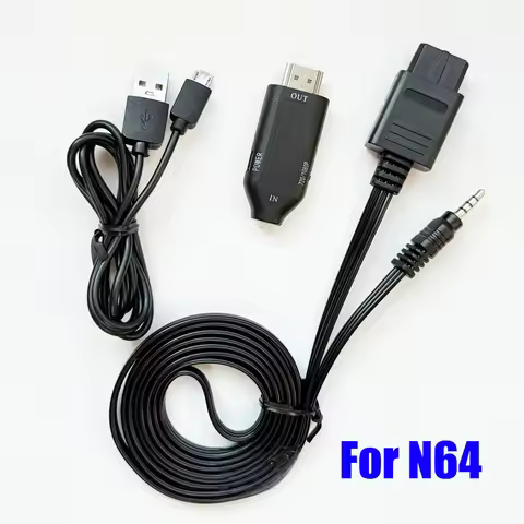 JCD HD N64 To HDMI Converter Game Adapter HD Link Cable For N64/GameCube/SNES Plug and Play 1080P 64