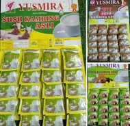 นมแพะ YUSMIRA ชนิดผงสำเร็จรูป พร้อมชงดื่ม มีให้เลือก2รสชาติ (รสดั้งเดิมและรสอินทผาลัม) Susu Kambing Asli  แบบยกแผง 25กรัม × 20ซอง สินค้านำเข้า