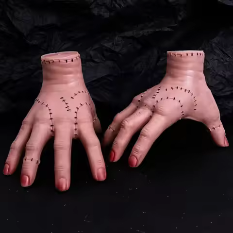 Wednesday Addams Pvc Thing Hand Cosplay Addams Family Figurine Home Decoration Desktop Crafts Hallow