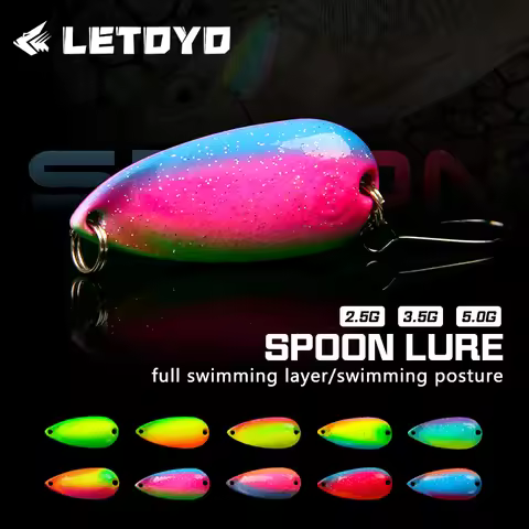 LETOYO 2.5g-5g Cicada Spoon Lure Freshwater Spinner Bait Wobblers Lure Hard Bait Artificial Trout Pe