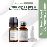 TEAMON Scar Stamp + Guava Vitamin C Serum | Microneedling + Brightening Duo to Fade Acne Scars & Imp