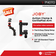 JOBY ACTION CLAMP & GORILLAPOD ARM (BLACK/RED) FOR ACTION CAMERA