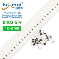 200pcs/lot SMD 0402 Resistor 5% 1/16W resistance 0R Ohm 0.1R-910R 1R 10R 100R 2.2R 4.7R 150R 220R 33