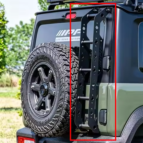Suitable for Jimny 2018-2026 Jimny Climbing Ladder Jimny Tailgate Ladder Modification Tailgate Alumi