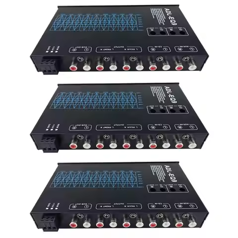3X Auto Square 9 Band Graphic Equalizer Digital Car Audio ADL-EQ9 Full Series Car Amplifier Equalize