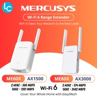 Mercusys ME60X AX1500 / ME80X AX3000 Dual Band Wi-Fi 6 Range Extender Built-In Access Point Mode (Po