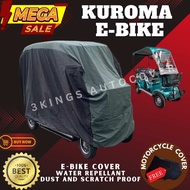 KUROMA EBIKE WITH BACK PASSENGER SEAT COVER HIGH QUALITY WATER REPELLANT AND DUST PROOF BUILT IN BAG