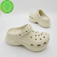 DÉP SỤC ĐẾ XUỒNG NHỰA ĐI MƯA CROCS BAE ĐẾ CAO 8CM CLOG CHO NỮ MÀU KEM