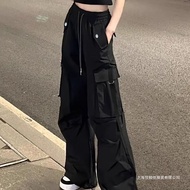 cargo pants women seluar cargo lelaki slim fit cargo pants Black Overalls - Women's Loose Fit, Sprin