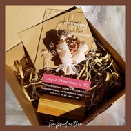 CUSTOM Gift Akrilik LED Lampu Sketsa Handwriting Plakat - FOTO+NAMA+LED