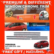 Window Chrome Trim PERODUA MYVI GEN3 G3 2018 - 2024 (4pcs/10pcs) Car Door Seal Moulding Line Lining 