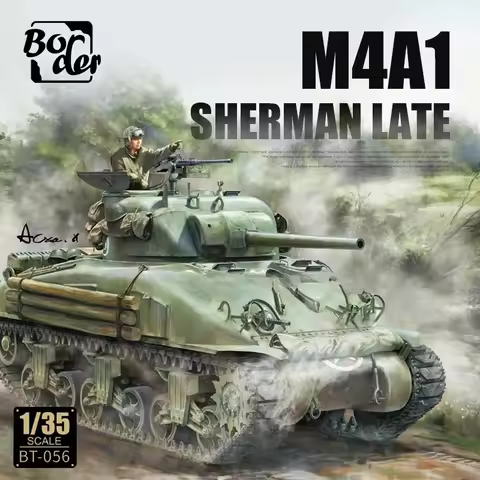 BT-056 BORDER Sherman M4A1 Late 1/35 Assemble Plastic Tank Model Kit