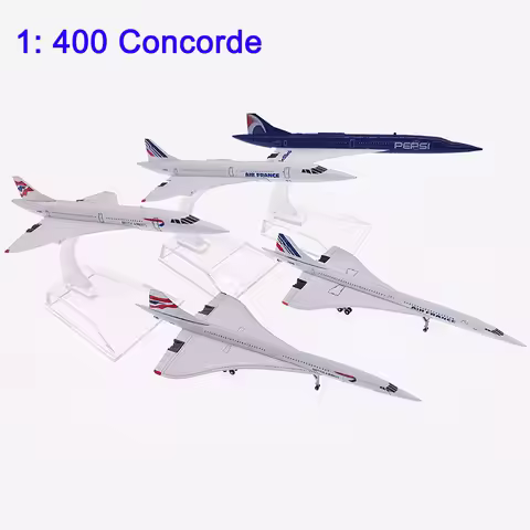 1: 400 Concorde Air France British Airways Supersonic Aircraft Model Metal Alloy Diecast Limited Col