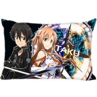 Big Size Sword Art Online Pillowcase Home Wedding Decorative Pillow Cover Rectangle Zipper Pillow Cases Satin Fabric A12.21