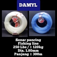 DAMYL LINE 250LB /1.80MM 300METER NYLON FISHING LINE STRONG LINE LARGE FISHING LINE 250LB FISHING LI