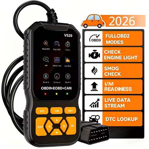 Professional V520 Multi-language Automotive OBD2 Scanner Diagnostic Tool Real Time Data OBD2 Fault E