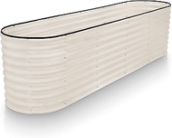 Plant & Plot Galvanized Raised Garden Beds Outdoor // 8×2×2 ft Planter Raised Beds for Gardening, Ve