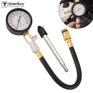 TIMEKEY 3/8Pcs Car Motorcycle 0-300psi Gasoline Engine Compression Tester Auto Petrol Gas Engine Cylinder Auto Pressure Gauge Tester Automotive Test Kit C1L9