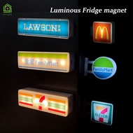 {SG} Japan Fridge Magnet Luminous Refrigerator Magnet Mini 711 Convenience Store Signage Decorative 