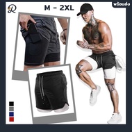 Relens 2-Layer Shorts Exercise Pants Fitness 2in1 With Lining **
