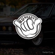 666Gesture Chart Personalized Creative Car Stickers Fuel Tank Cover Scratch Cover Stickers Helmet El