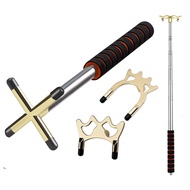 Retractable Pool Bridge Billiards Cue Stick Bridge - with 3 Pieces Removable Brass Bridge Head - Bil