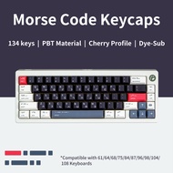 [SG Local Stock] Morse Code Keycaps | Cherry Profile | PBT Dye-Sub | Royal Kludge Tecware Keychron Akko Keycap
