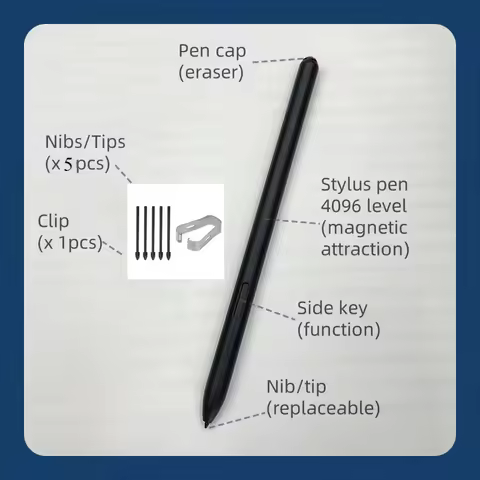 Stylus Pen For Boox Nova Lumi Note Max 2 3/Note+5 Touch 4096 Level To Note air X2 X3pro Magnetic Suc